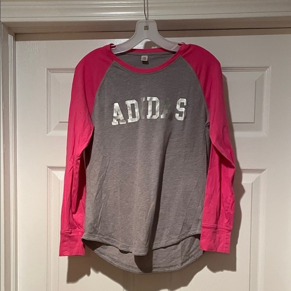 adidas Tops - Adidas Long Sleeve Shirt in Gray and Pink